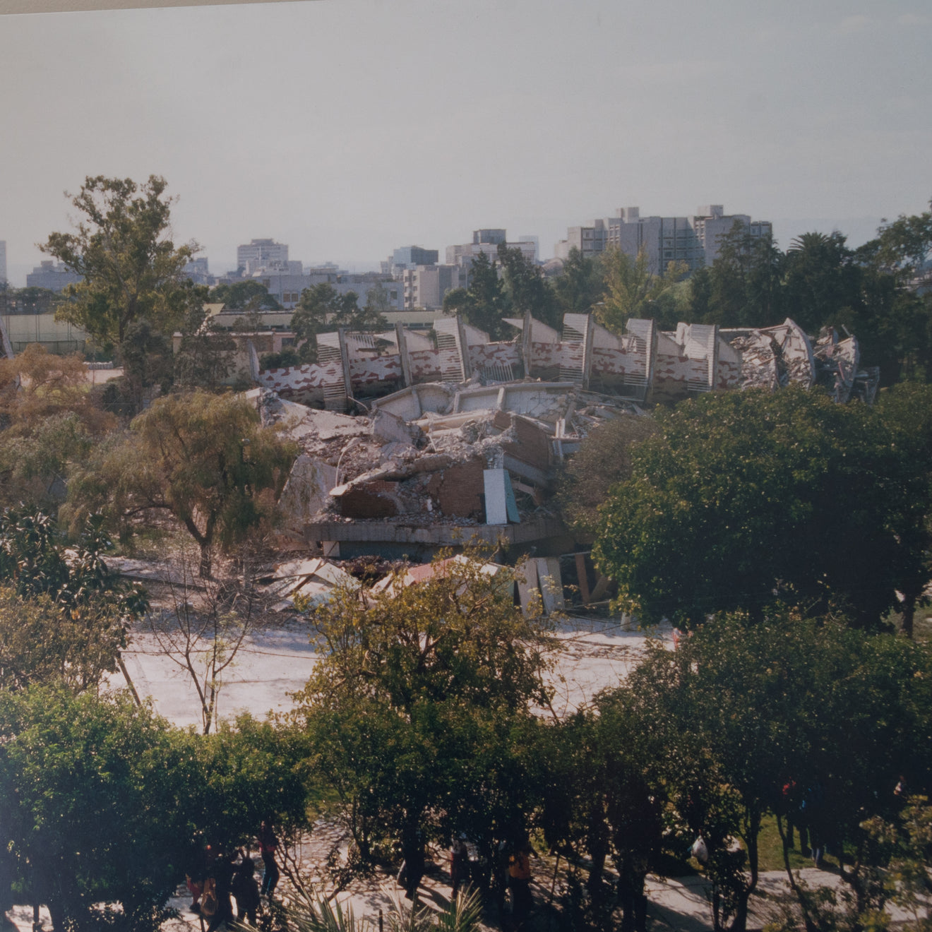 Triptych of 1985 Mexico City Earthquake by Elecio Russek
